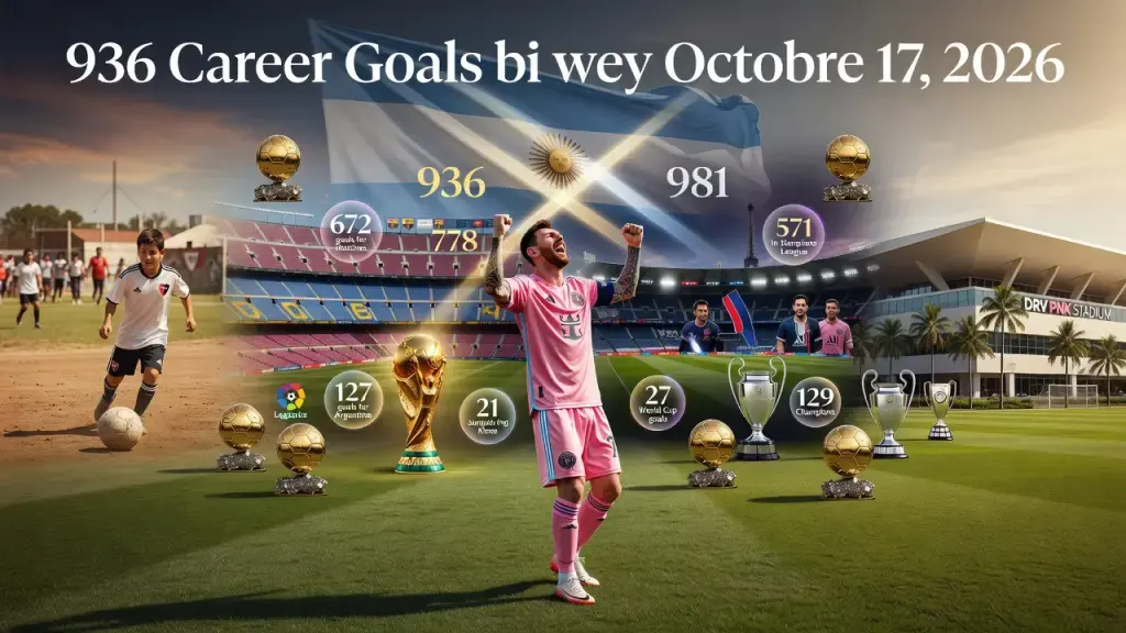 Messi ultrapassa marca de 936 gols e reafirma legado histórico